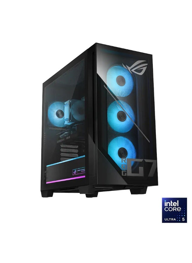 ASUS ROG G700 Gaming Desktop With Intel Core Ultra 7 265F Processor/64GB RAM DDR5/ 4TB SSD/ 12GB NVIDIA GeForce RTX 5070 Graphics/ Windows 11Home/ Air Cooler, black - Image 1