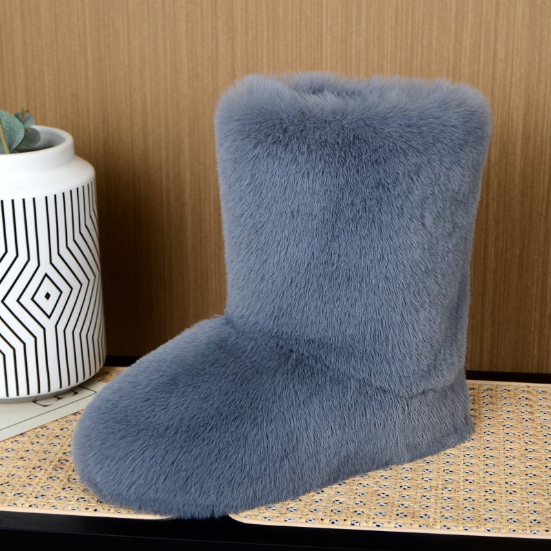New Style Mao Mao Boots Winter High-Top Casual Snow Boots Imitation Rabbit Fur One Warm Mao Mao Boots - Image 5