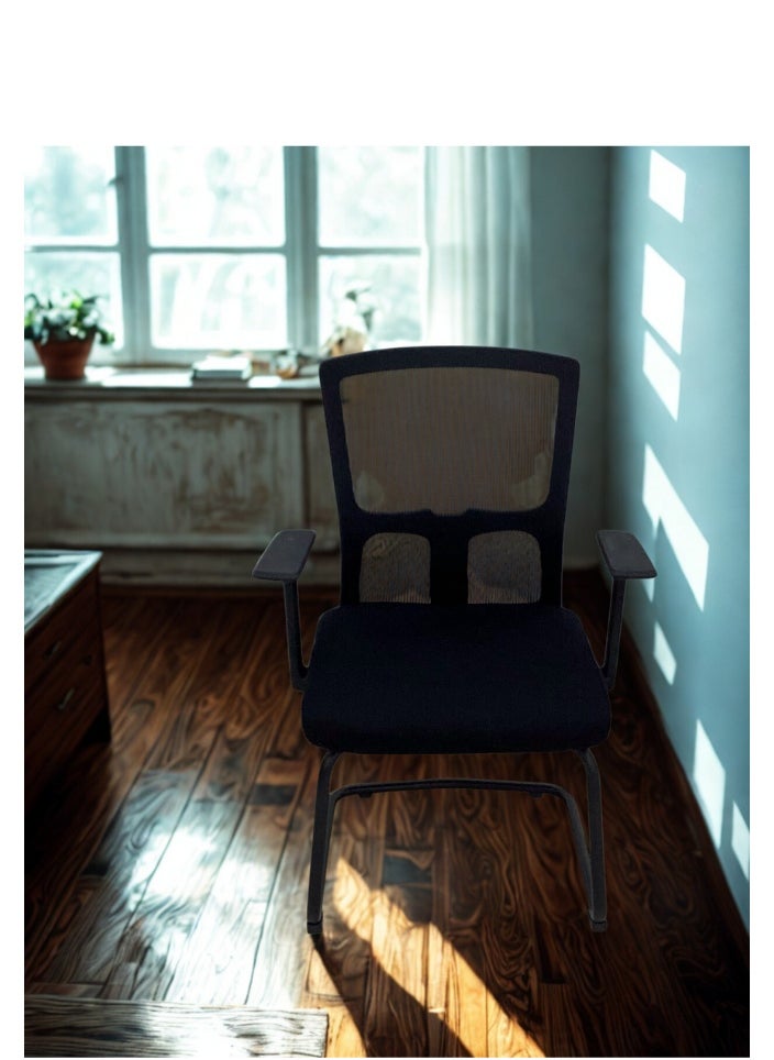SMART HOME Ergonomic Office Chair, Folding Computer Chair, Meeting Chair, Conference and Visitor Training Chair, PU Padded Mesh Office Chair  - Image 1
