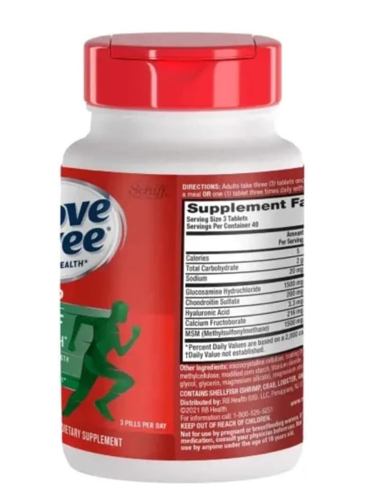 Move Free - Advanced Plus MSM Coated Tablets, Joint Health Supplement with Glucosamine and Chondroitin, 120 Count, Pack of 2 - Image 1