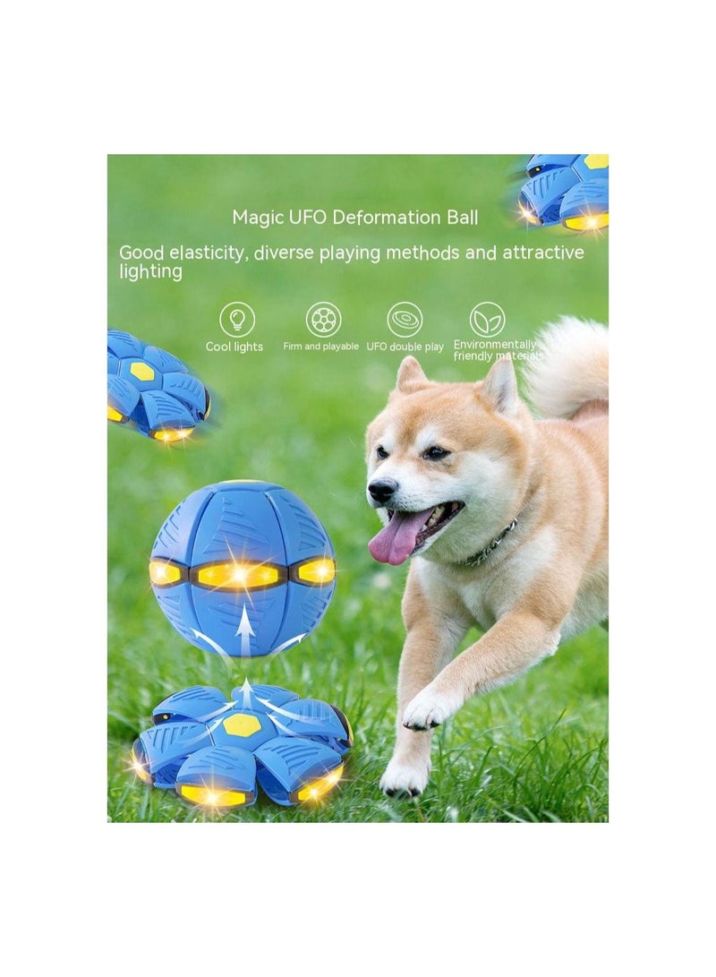Dog toys Flying UFO Flat Throw Disc Ball With LED Light Toy Kid Outdoor Garden Basketball Game interesting Throw UFO Disc balls - Image 1