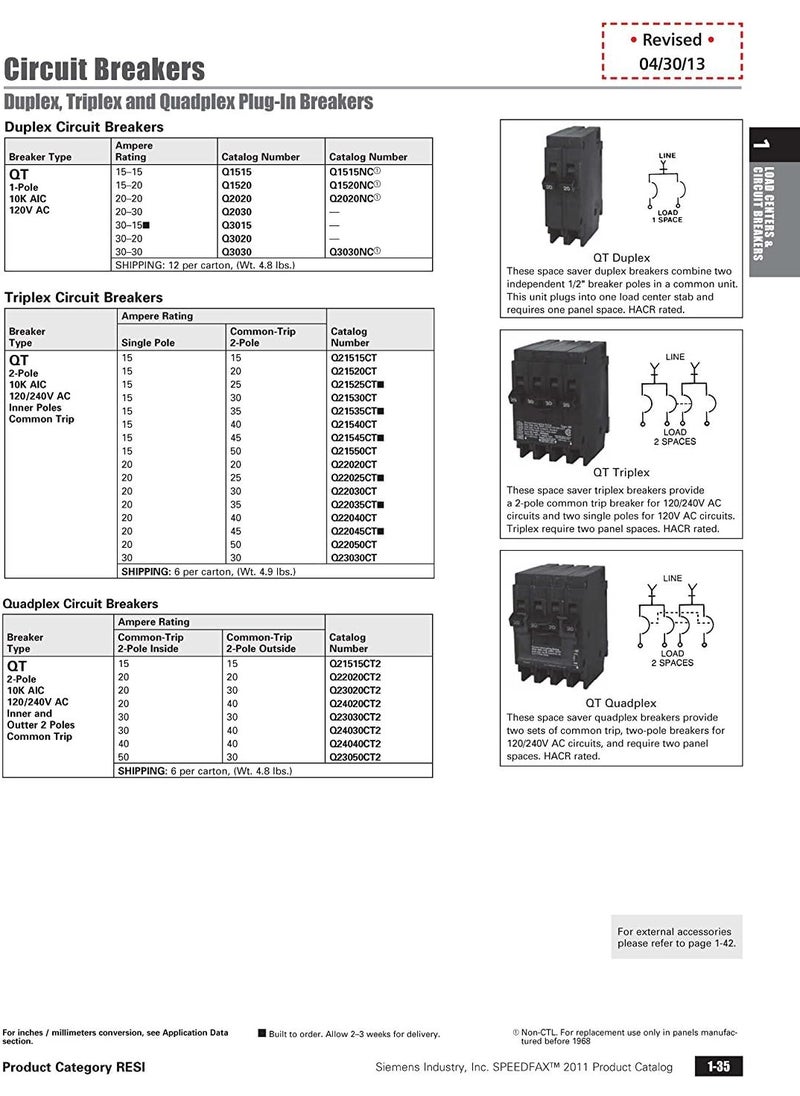 SIEMENS Siemens Q21550CT2 15Amp Double Pole50Amp Double Pole 10Kaic Circuit Breaker  - Image 2