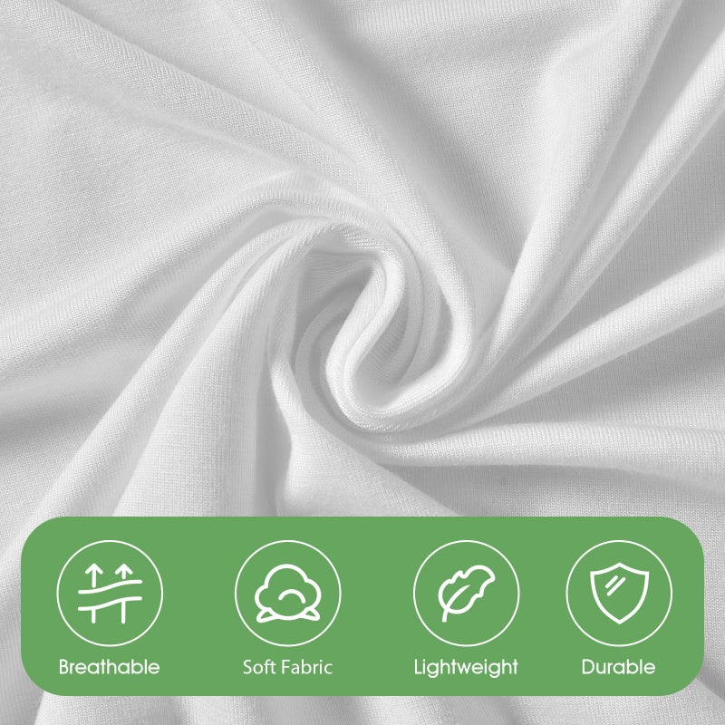 iEvolve Cotton Knitted Baby Swaddle Blanket with Hat Headband Set Newborn Swaddle Wrap Receiving Blankets for Baby Girl Boy 35" x 35"(White) - Image 3