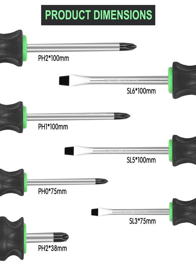 GURADESIGN 7-Piece Magnetic Screwdrivers Set, 4 Phillips and 3 Flat, Professional Cushion Grip Screwdriver Set - Image 2