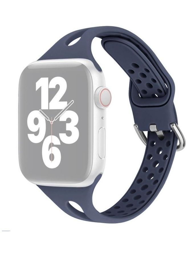 نيبمينينت سوار ساعة بديل بتصميم عرقي لسلسلة ساعات أبل 1/2/3/4/5/6/7/SE مقاس 38/40/41 مم أزرق - Image 1