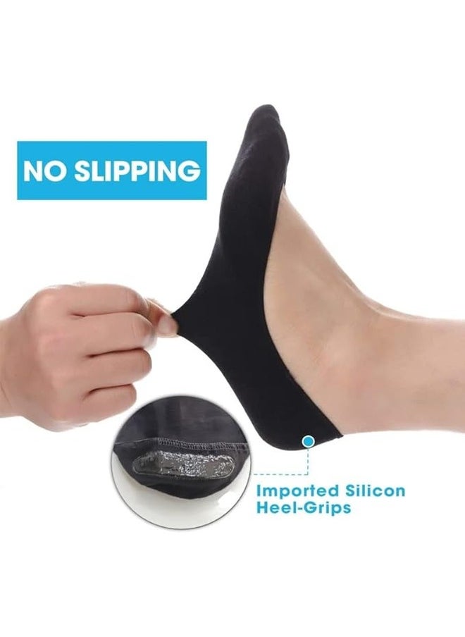 Be-Queen 6 Pairs No Show Socks for Women - Free Size - Invisible Liners - Non Slip Thin Ultra Low Cut Hidden Anti-Slip (Black, 6)  - Image 3