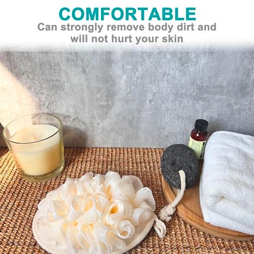 Mr.Cui'shop 2 Pack Exfoliating Body Spa Bath Mitt for Men & Women - Loofah Sponge Brushes Pouf Bath Mesh Brush - Shower Scrubber Remove Dead Skin 5×7inchs - Image 3
