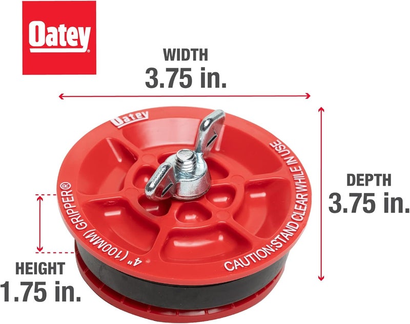 Oatey 33403 4-Inch Plastic Mechanical Test Plug with Galvanized Screw and Wing Nut - Image 3