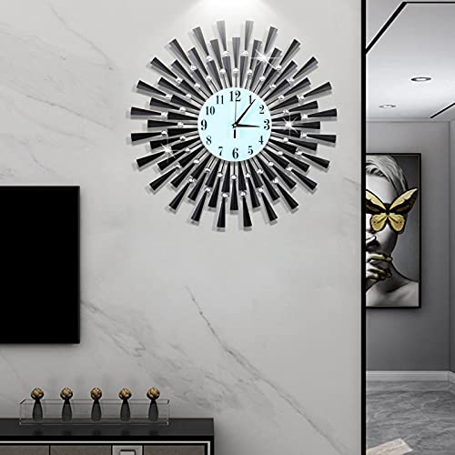JUGV Large Wall Clock Decorative Wall Clocks 3D Non-Ticking Silent Quartz Clocks with Arabic Numerals for Living Room Home Kitchen Decor - Image 2