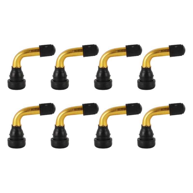 8 Pcs Valve Stem Extender 40 Degree Aluminum Alloy Angled Tire Valve Extension for Electric Scooter Vacuum Tires - Image 1