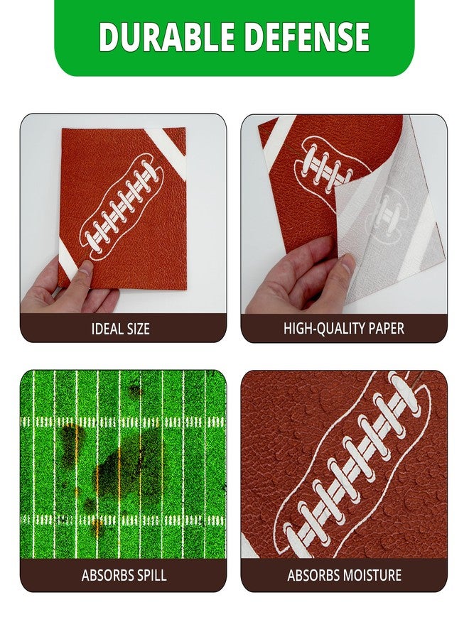 4E's Novelty 80 Pack Football Disposable Paper Napkins Bulk, Perfect for Football Birthday Party Decorations, Football Party Supplies, Football Game Day Napkins, Football Decor, Football Party Napkins - Image 4