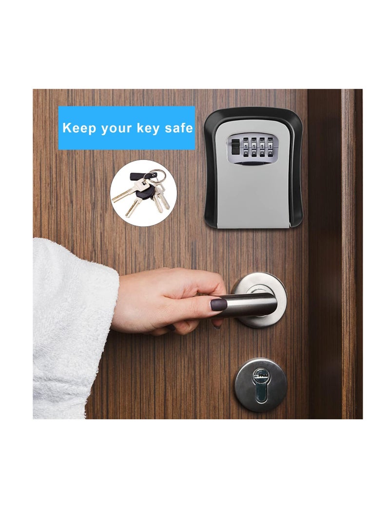 Key Safe Wall Mounted, Lock Box Outdoor, Combination Box, Waterproof and Security Lockbox, Cabinet Outside for Garage School Elderly Parents Spare House Storage, - Image 2