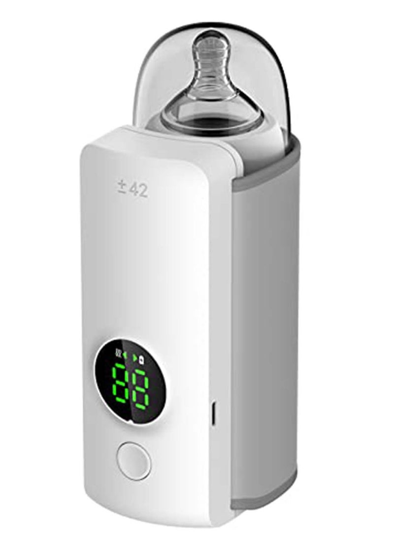 Portable Baby Bottle Warmer with LCD Screen, Rechargeable and Wireless Design for On,the,Go Use - Image 1