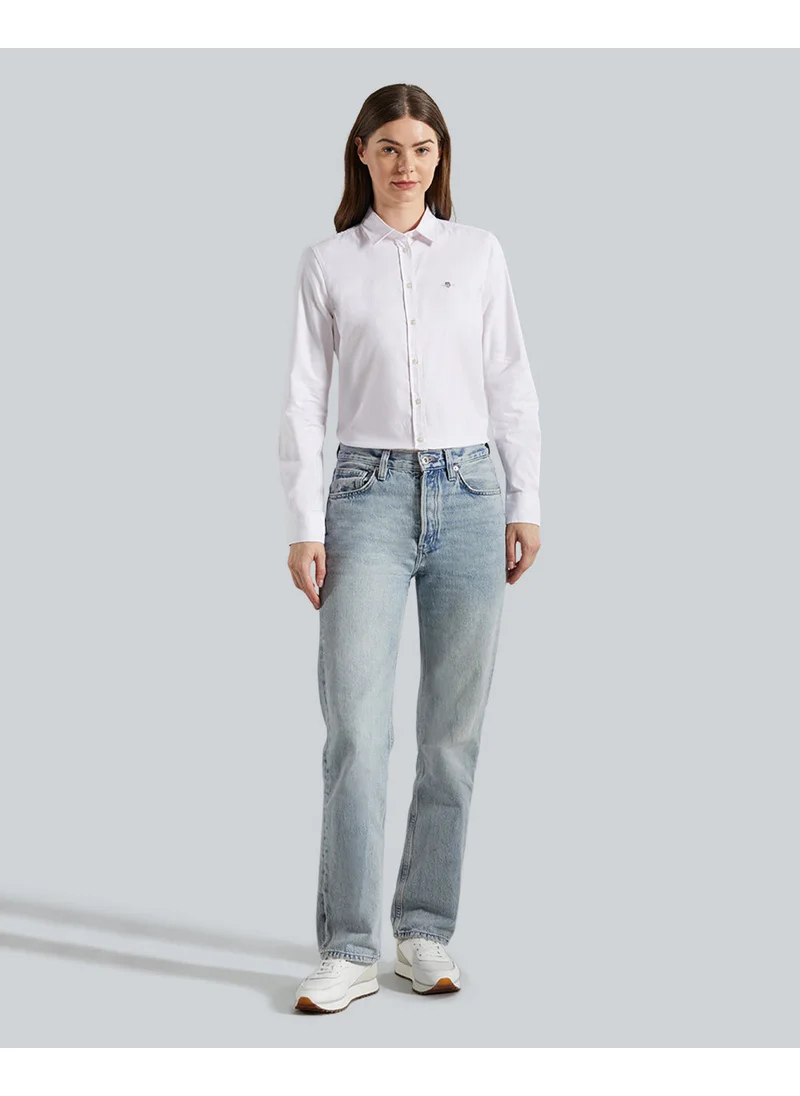غانت Gant Slim Stretch Oxford Striped Shirt – Modern Cut, Smart Detailing