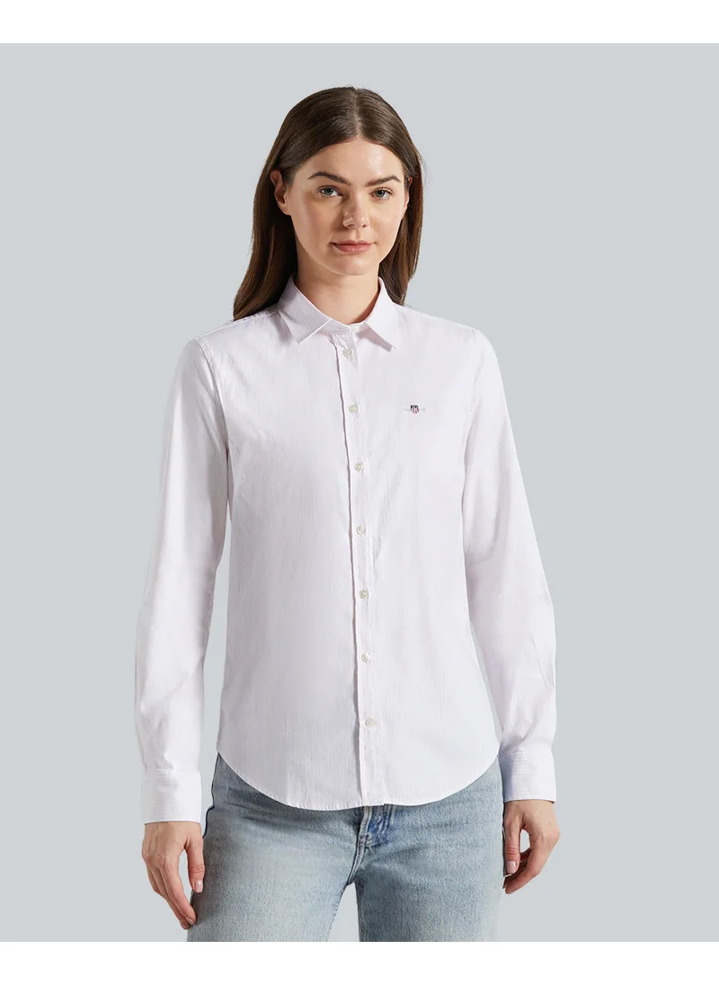 غانت Gant Slim Stretch Oxford Striped Shirt – Modern Cut, Smart Detailing