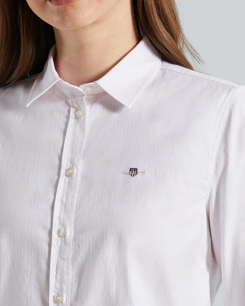 GANT Gant Slim Stretch Oxford Striped Shirt – Modern Cut, Smart Detailing