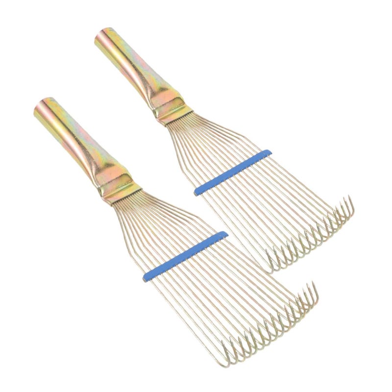 Simple practical structure Gatuida 2pcs Livestock Grooming Comb with Wire Bristles and Metal Rake, 23cm Yellow Wool Rake for Animal Cleaning and Dematting, Suitable for Equine and Cattle Shedding Upgraded simple practical design Global production standard crafted Modern versatile shape Strategic warehouse site Reliable daily use design Salt resistant coating Various size alternatives Transit damage prevent build All storage space compatible Elegant upgraded practical design Long term use design Upgraded general material Daily universal pick High strength upgraded material Light durable upgraded substance Simple practical structure KSA standard compatible design Upgraded classic design Remote village delivery cover Market diverse application fit Rack friendly Market demand focused build Global sizing options Dust tight seal - Image 1