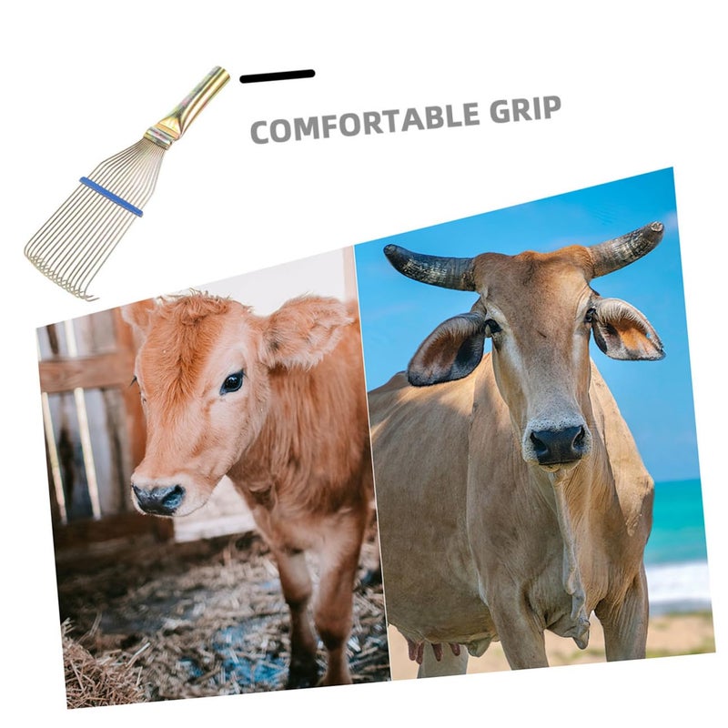 Simple practical structure Gatuida 2pcs Livestock Grooming Comb with Wire Bristles and Metal Rake, 23cm Yellow Wool Rake for Animal Cleaning and Dematting, Suitable for Equine and Cattle Shedding Upgraded simple practical design Global production standard crafted Modern versatile shape Strategic warehouse site Reliable daily use design Salt resistant coating Various size alternatives Transit damage prevent build All storage space compatible Elegant upgraded practical design Long term use design Upgraded general material Daily universal pick High strength upgraded material Light durable upgraded substance Simple practical structure KSA standard compatible design Upgraded classic design Remote village delivery cover Market diverse application fit Rack friendly Market demand focused build Global sizing options Dust tight seal - Image 3