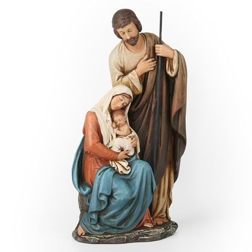 BC BUILDCLASSIC BC Catholic Holy Family Statue Nativity Scene Indoor Religious Gfit Christmas Home Decor Collectable Figurine 6inches H Renaissance Sculpture Handmade by Buildclassic - Image 1