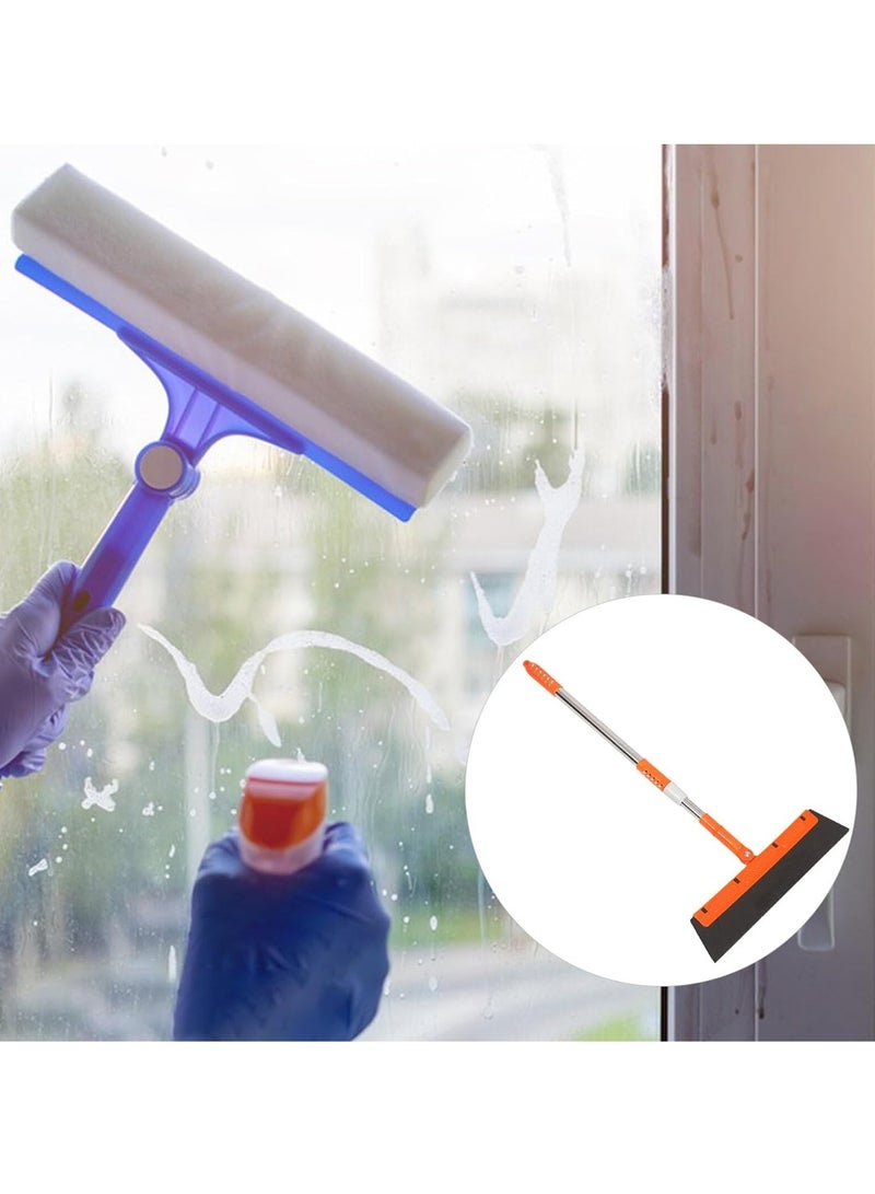 Excefore Window Squeegee Cleaning Tool Squeegee Cleaner Glass Door Cleaner with Long Handle Floor Squeegee Scrubber for Windows Glass Car Windshield - Image 4