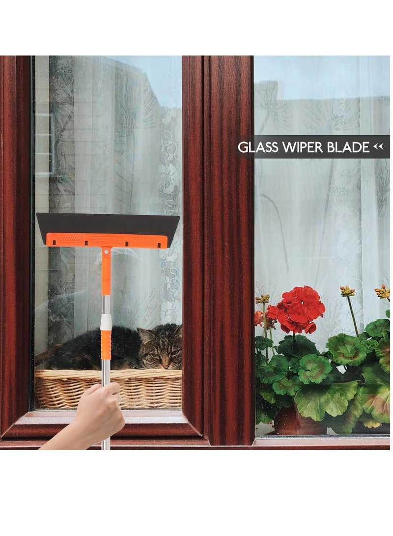 Excefore Window Squeegee Cleaning Tool Squeegee Cleaner Glass Door Cleaner with Long Handle Floor Squeegee Scrubber for Windows Glass Car Windshield - Image 3