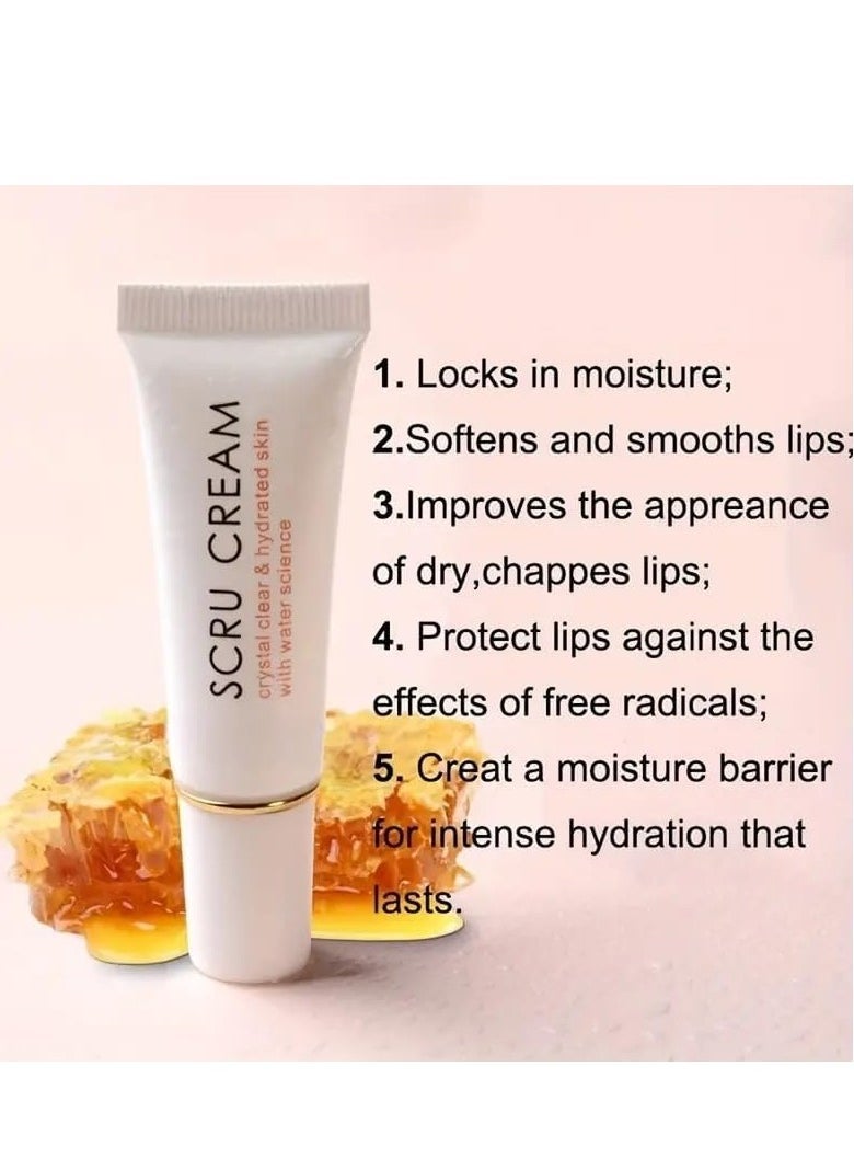 Mixiu Honey-Infused Gel Lip Scrub - Exfoliating, Moisturizing, Unscented Lip Care for Dry Lips - All Skin Types Friendly - Nourishing Lip Scrub Cream 2PCS - Image 2