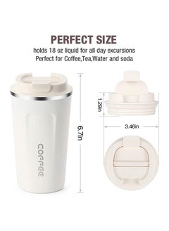 Coffee Vacuum Insulated Travel Mug Smilatte Leakproof Double Wall Stainless Steel Reusable Coffee Cup with Lid for Hot and Cold Drinks  - Image 2