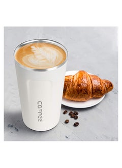 Coffee Vacuum Insulated Travel Mug Smilatte Leakproof Double Wall Stainless Steel Reusable Coffee Cup with Lid for Hot and Cold Drinks  - Image 4