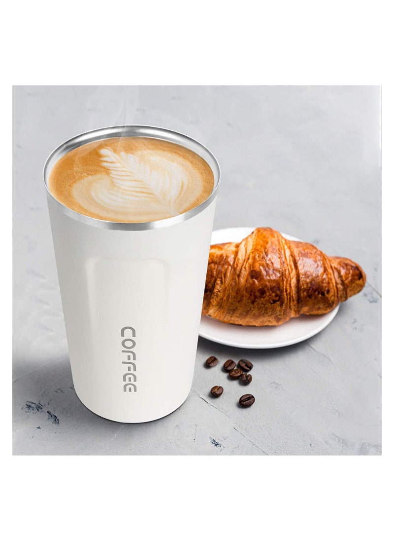 Coffee Vacuum Insulated Travel Mug Smilatte Leakproof Double Wall Stainless Steel Reusable Coffee Cup with Lid for Hot and Cold Drinks  - Image 4