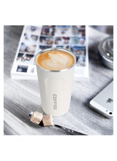 Coffee Vacuum Insulated Travel Mug Smilatte Leakproof Double Wall Stainless Steel Reusable Coffee Cup with Lid for Hot and Cold Drinks  - Image 5
