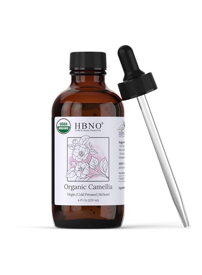 hbno Organic Camellia Oilhuge 4 Oz (120Ml) Value Sizeusda Certified Organic Camellia Oil Cold Pressed Carrier Oil For Face Body Lips Nails Shampoo & Conditioner - Image 1