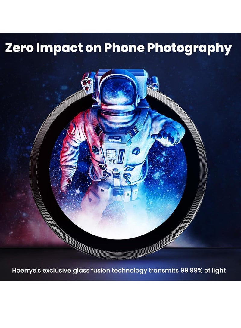 إلترازون واقي عدسة الكاميرا iPhone 15 Pro/15 Pro Max - [3+1 حزمة] واقي شاشة زجاجي فائق الدقة صديق للحافظة، حماية من السقوط من الدرجة العسكرية (تيتانيوم طبيعي) - Image 3