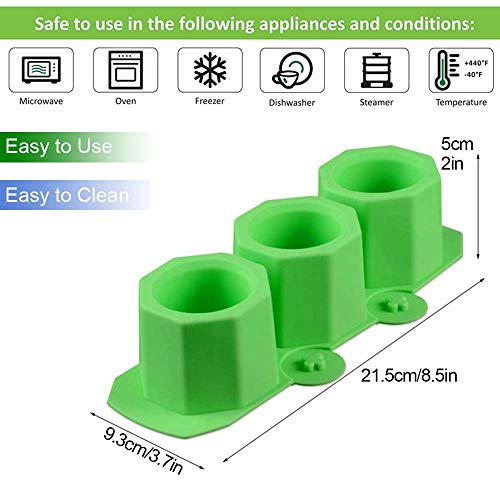 Fewo 2 Pieces Flower Pot Silicone Molds Succulent Plants Planter Pot Mould Concrete Cement Plaster Moulds, Ice Shot Glass Molds DIY Craft Tea Light Candle Holder Mold (Random Color) - Image 2