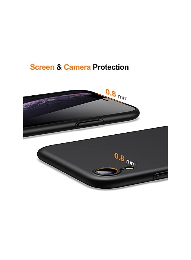 جي تيك حالة رفيعة (0.85 مم رقيقة) لجهاز iPhone XR 6.1 بوصة ، تغطي عدسة الكاميرا الحماية الكاملة ، وحماس ضئيل للغاية فائق الوزن خفيفة الوزن ، ودعم الشحن اللاسلكي (أسود) - Image 3