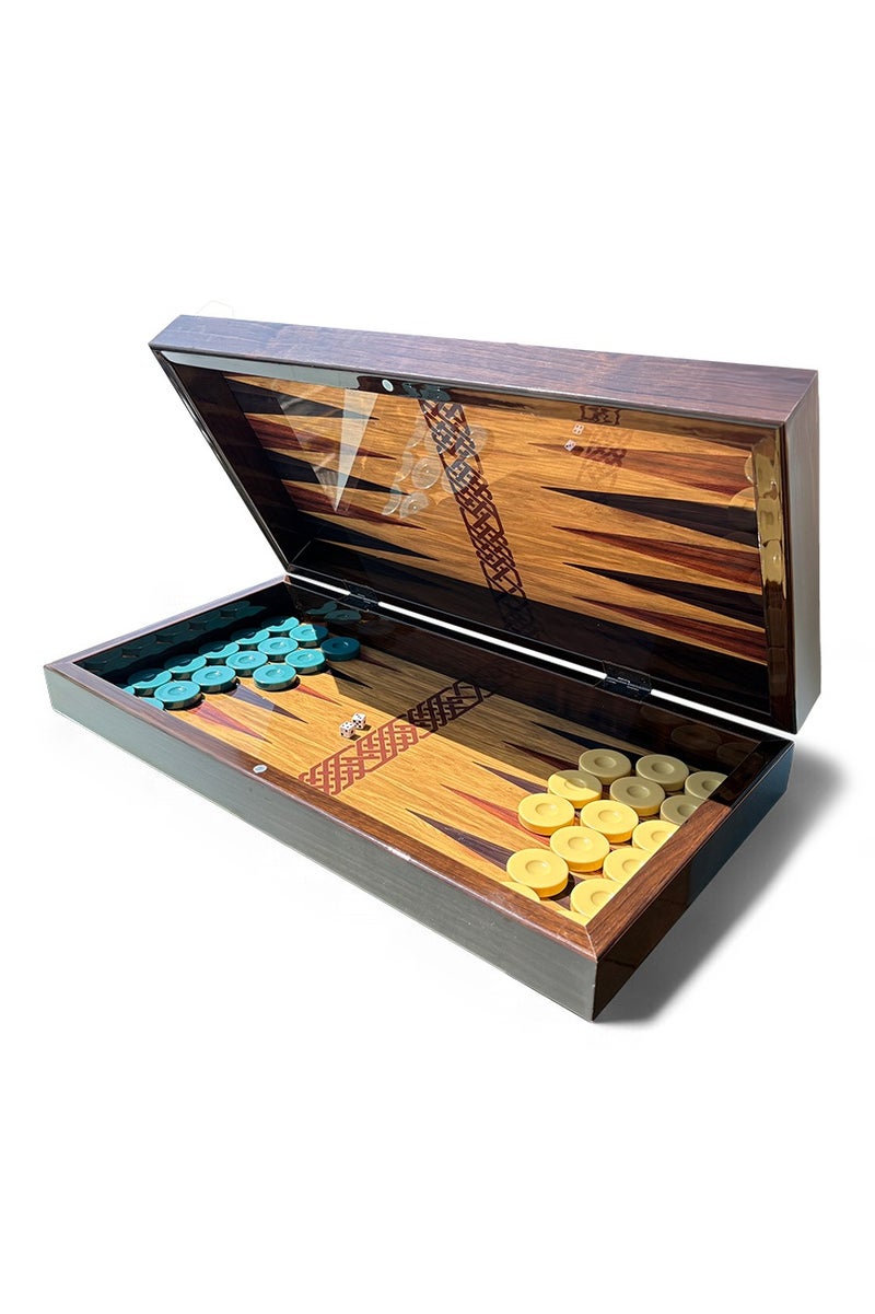 Biggdesign Backgammon Set with Dice and Checkers, MDF Body, Magnetic Lock, Durable Gloss Finish, Scratch-Proof Surface, Board Games for Gift – Made in Turkey - Image 2