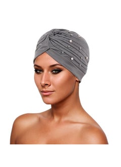 Beaded Indian Hat - Gray