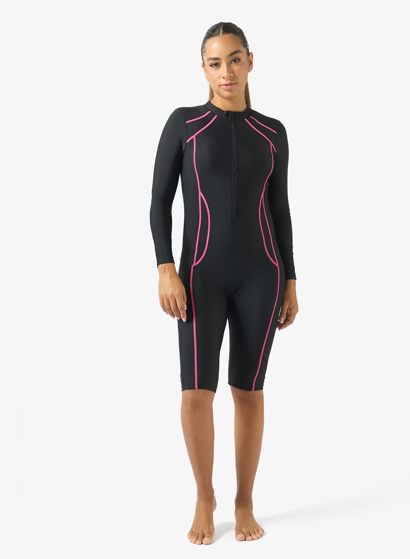 FRWD Zip Up Contrast Trim Detail Wetsuit - Image 4