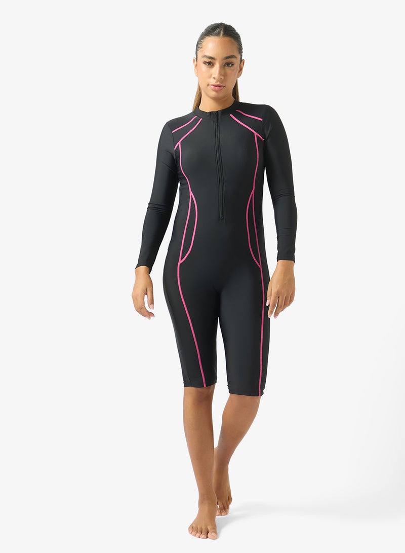 FRWD Zip Up Contrast Trim Detail Wetsuit - Image 1