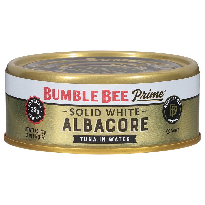 Bumble Bee Prime Solid White Albacore Tuna in Water 5 oz Easy Open Can  Premium Wild Caught Tuna  32g Protein per Serving  NonGMO Project Verified Gluten Free Kosher - Image 3