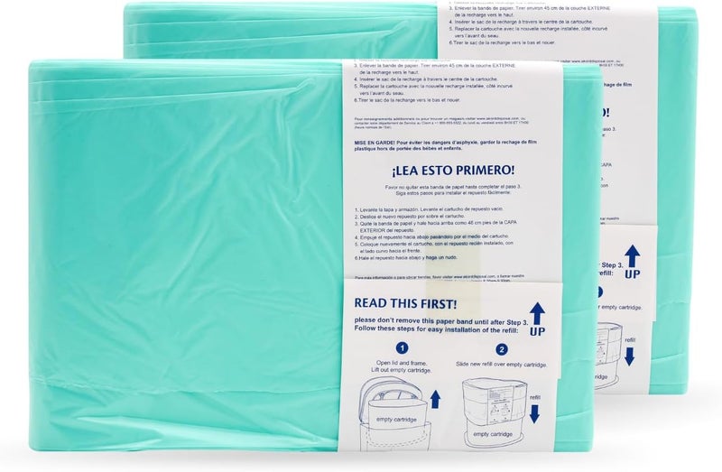 AKORD Janibell Brand Akord Diaper Disposal Liners for 280 Slim Model Scented 2Pack Refills the Continuous Liner System Eliminates Waste - Image 3