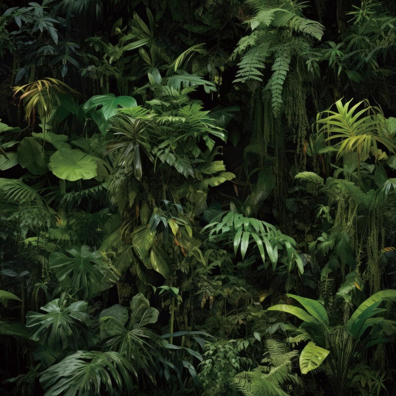FunStick Dark Green Tropical Wallpaper Peel and Stick Jungle Leaf Wallpaper for Bedroom Bathroom Kids Room Removable Black Green Tropical Contact Paper for Wall Murals Cabinets Waterproof 175x118