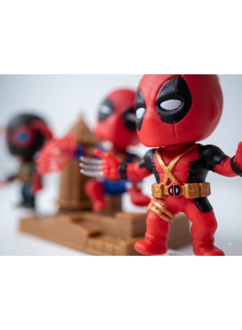 MARVEL Deadpool Wolverine Spider-Man Action Figures Set, Premium Superhero Character Figures for Kids & Collectors, Detailed Display Toys for Imaginative Play, Stylish Character Gift Set for Fans of Action Figures Ages 3+ - Image 3