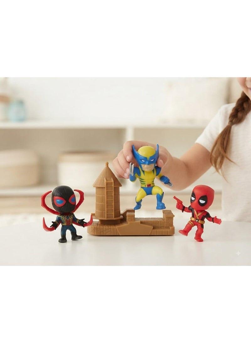 MARVEL Deadpool Wolverine Spider-Man Action Figures Set, Premium Superhero Character Figures for Kids & Collectors, Detailed Display Toys for Imaginative Play, Stylish Character Gift Set for Fans of Action Figures Ages 3+ - Image 4