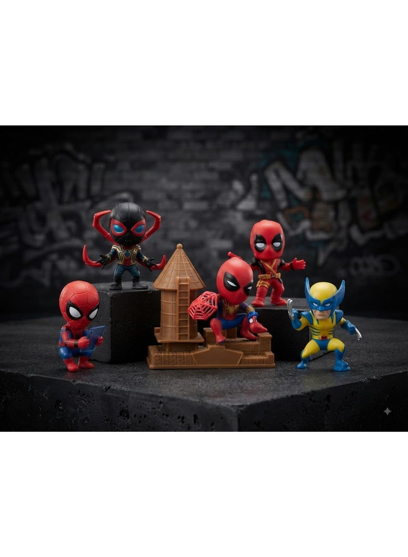 MARVEL Deadpool Wolverine Spider-Man Action Figures Set, Premium Superhero Character Figures for Kids & Collectors, Detailed Display Toys for Imaginative Play, Stylish Character Gift Set for Fans of Action Figures Ages 3+ - Image 1