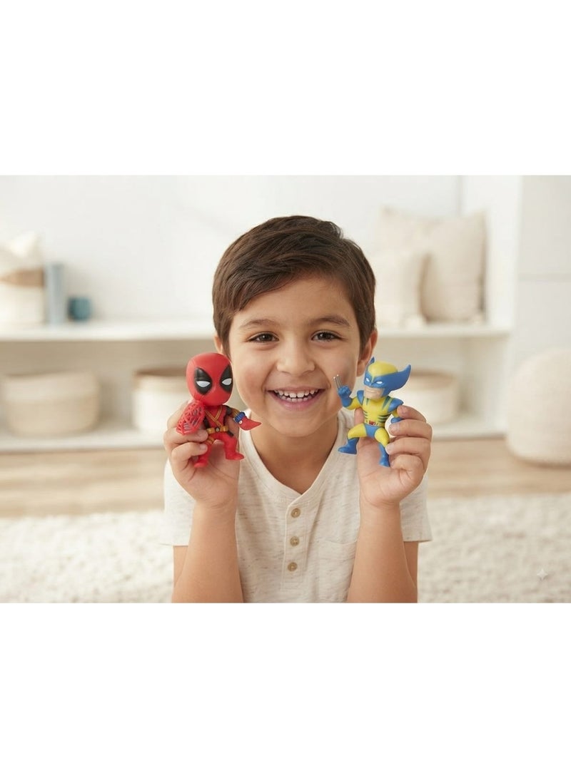 مارفل مجسمات ديدبول Deadpool وولفرين Wolverine وسبايدرمان Spider-Man للأطفال، مجموعة Action Figures لشخصيات الأبطال الخارقين، ألعاب مجسمات للعب والتمثيل وتجميع الشخصيات، مجسمات ترند لمحبي أفلام وشخصيات الأبطال، لعبة هدية مميزة للأولاد والبنات من عمر 3 سنوات فأكثر - Image 5