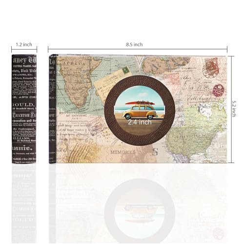 Holoary Photo Album 4x6, Picture Album Holds 50 Horizontal Photos, Memo Writing Area for Each Pocket, Printing Cover Small Photo Book with Front Window, Small Photo Album for Travel Vacation Adventure - Image 2