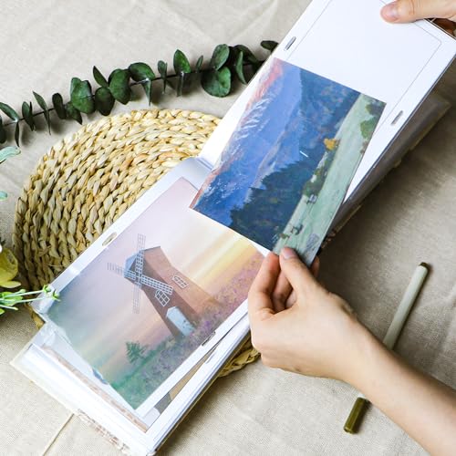 Holoary Photo Album 4x6, Picture Album Holds 50 Horizontal Photos, Memo Writing Area for Each Pocket, Printing Cover Small Photo Book with Front Window, Small Photo Album for Travel Vacation Adventure - Image 3