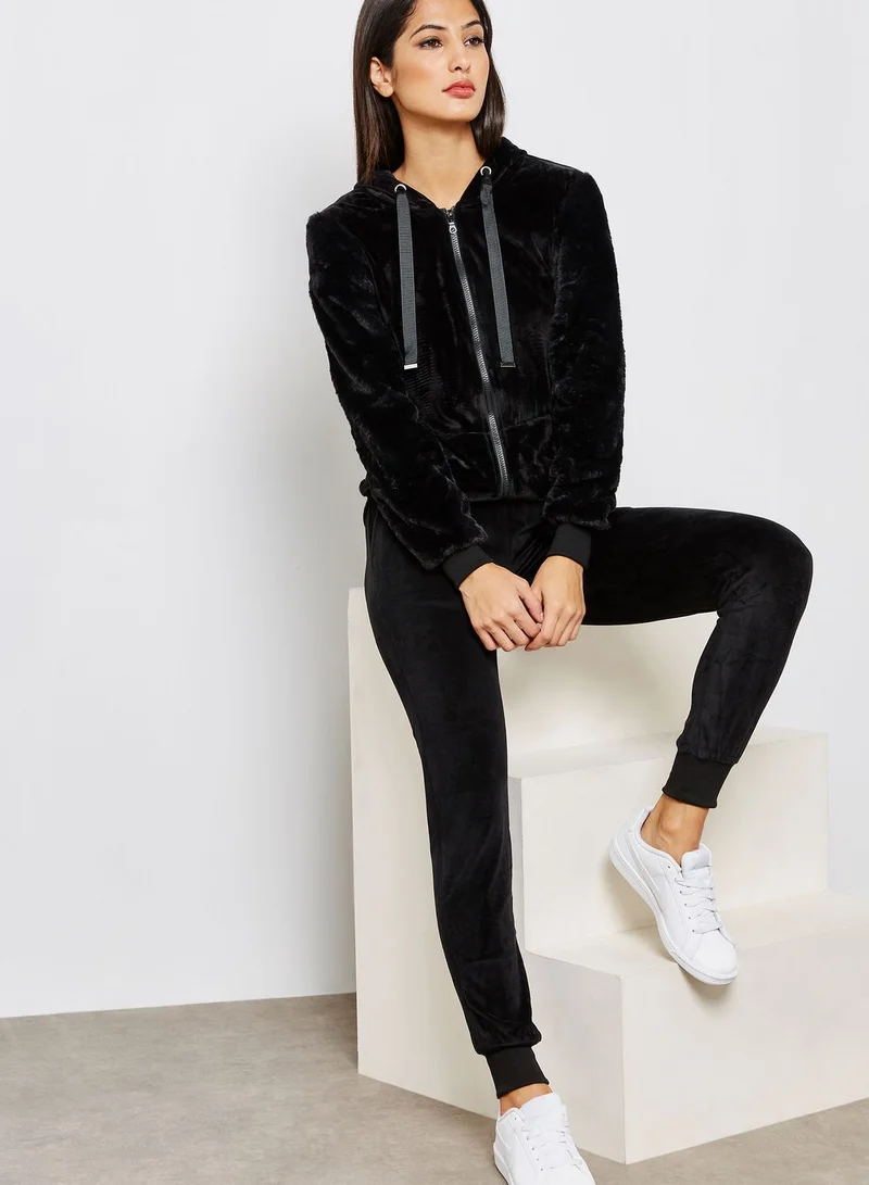 Ginger Velvet Hoodie Set