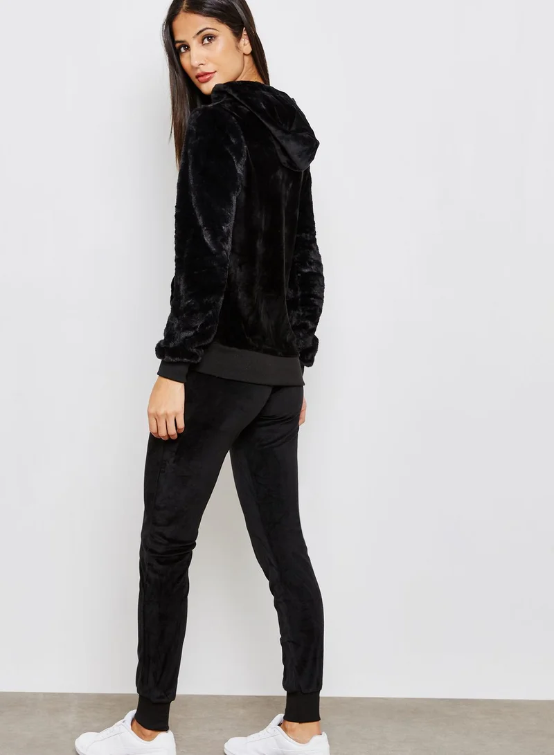 Ginger Velvet Hoodie Set