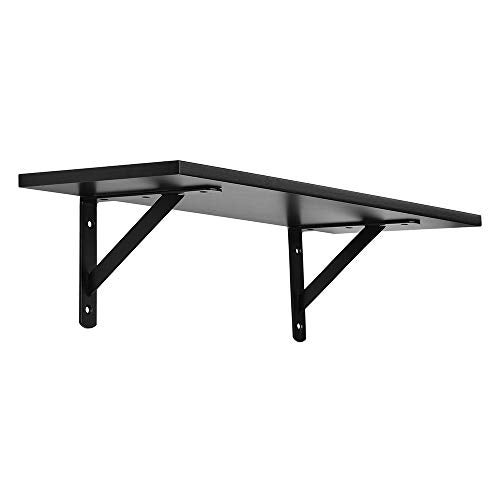Dewell 2 Pcs 8inch Tripod Triangle Shelf Brackets, Wall Mounted Shelf Supports Black,BT200 - Image 3